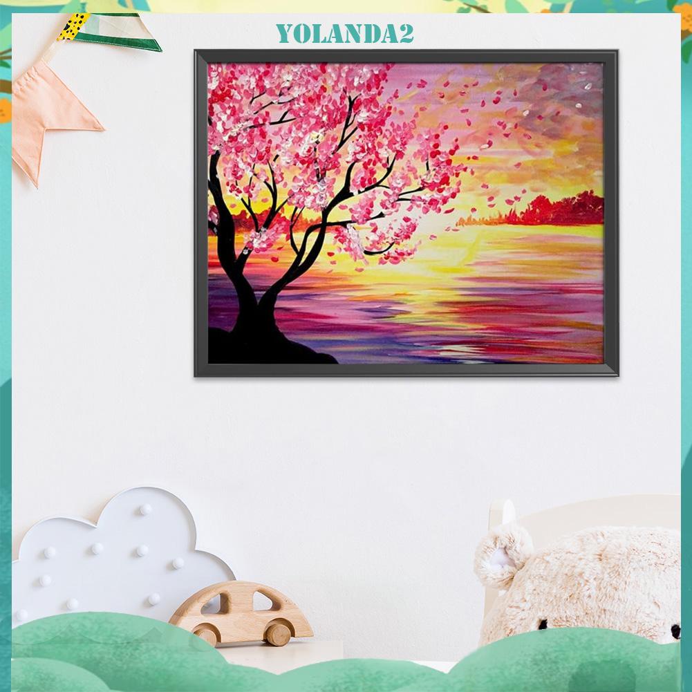 Bộ Dụng Cụ Thêu Tranh Chữ Thập 11ct Hình Cây Cổ Điển