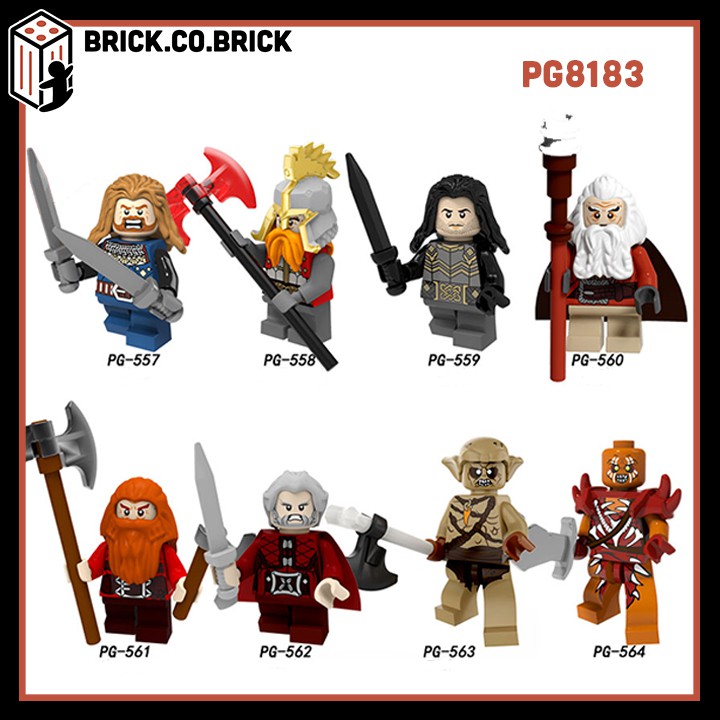 Lego The Hobbit Lính Lord of the Rings Bộ Sưu Tập Đồ Chơi Lắp Ráp Non LEGO &amp; Minifigure Castle Chúa tể chiếc nhẫn PG8183