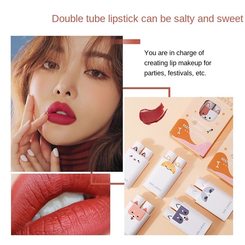 (Hàng Mới Về) Son Môi She Loves 2 Màu Sắc Tùy Chọn Chống Thấm Nước Lâu Trôi | BigBuy360 - bigbuy360.vn