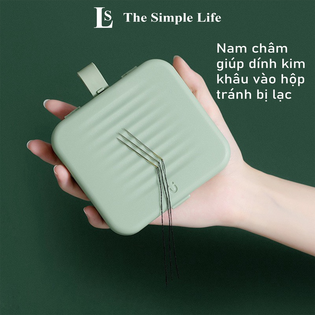 Bộ kim chỉ may vá có nam châm, bộ kim chỉ may vá tại nhà đa năng 21 món kèm hộp đựng cầm tay cao cấp [CHÍNH HÃNG]