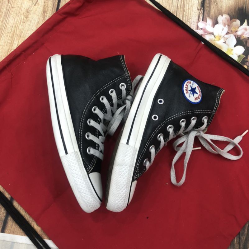 (sz 35) Giày converse🔖freeship🔖giày auth đã qua sử dụng bản da miếng