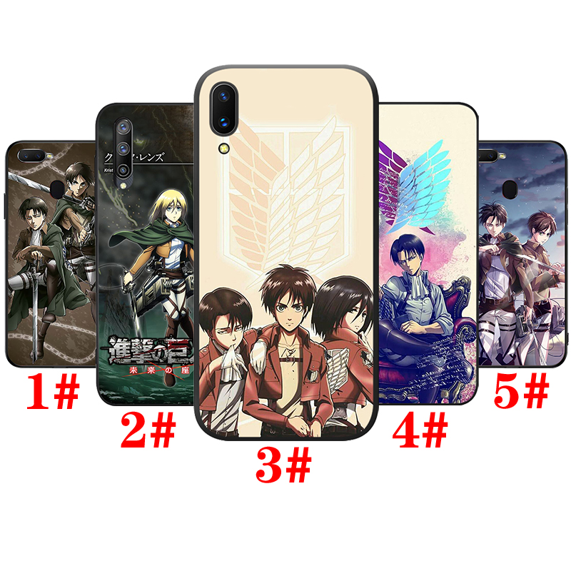 Ốp Lưng Silicone In Hình Attack On Titan Cá Tính Cho Vivo V7 Plus V9 V11 V15 V19 V20 Se Pro Y75 Y79 Y85 Y89