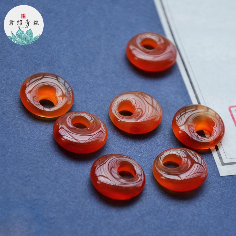 Mặt Dây Chuyền / Vòng Tay Bằng Đá Tự Nhiên Màu Hồng 18MM diy