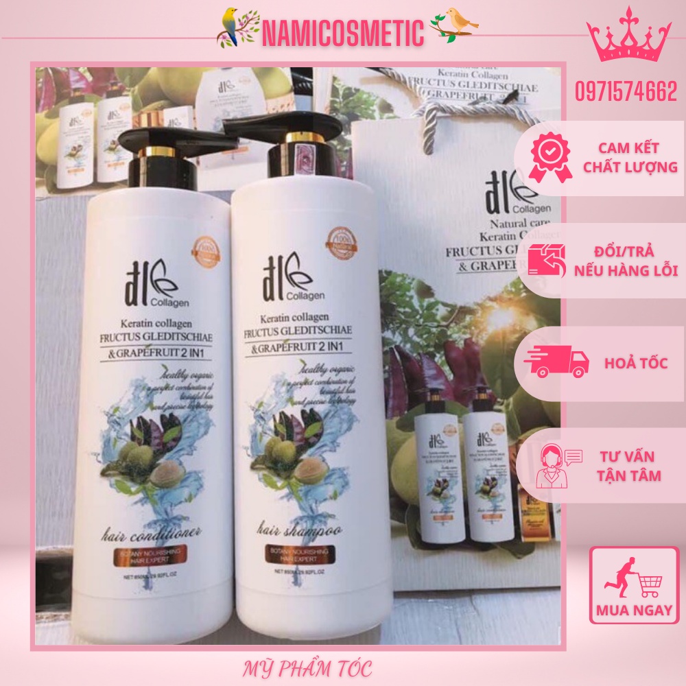 Cặp Dầu Gội Xả Bưởi Bồ Kết 850ML | Giảm Rụng Tóc, Phục Hồi Tóc Khô Xơ, Hư Tổn, Kích Thích Mọc Tóc Hàng Chính Hãng