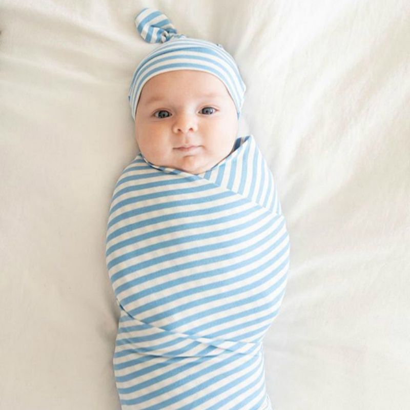 Chăn quấn cotton kèm mũ đáng yêu phụ kiện chụp ảnh dành cho bé sơ sinh