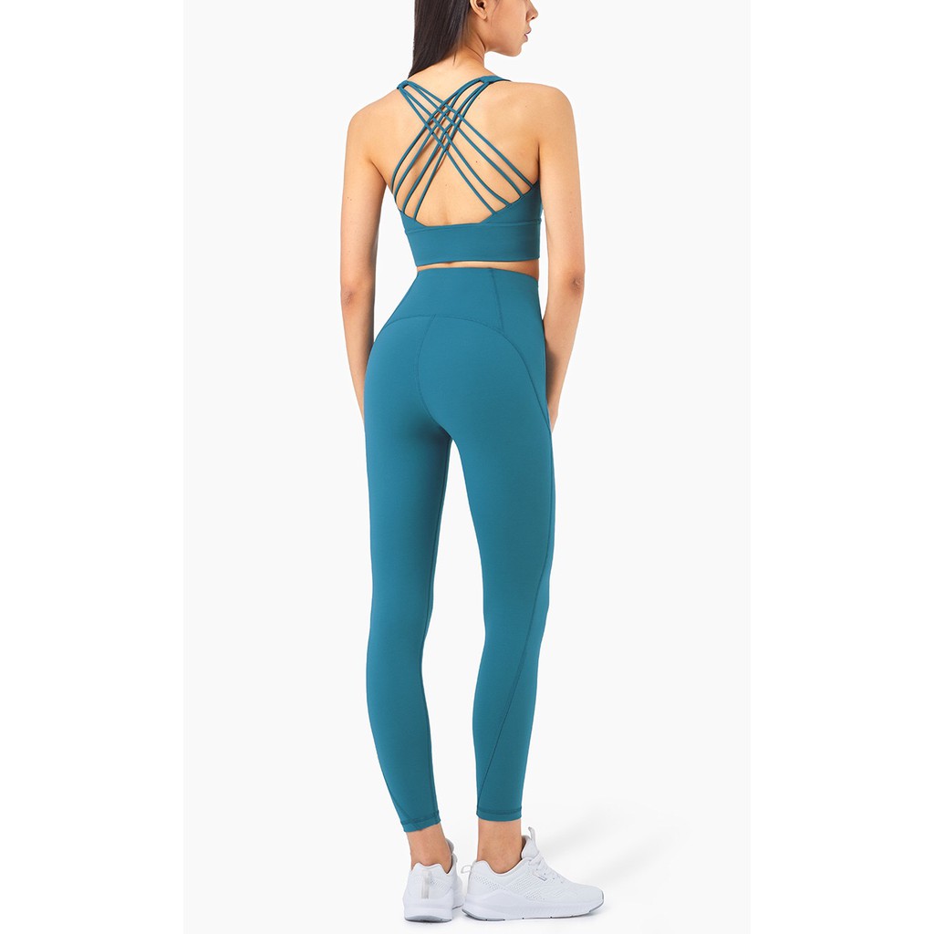 Set trang phục HOPPE FUMENG áo ngực và quần legging dài tập yoga thể thao thời trang dành cho nữ