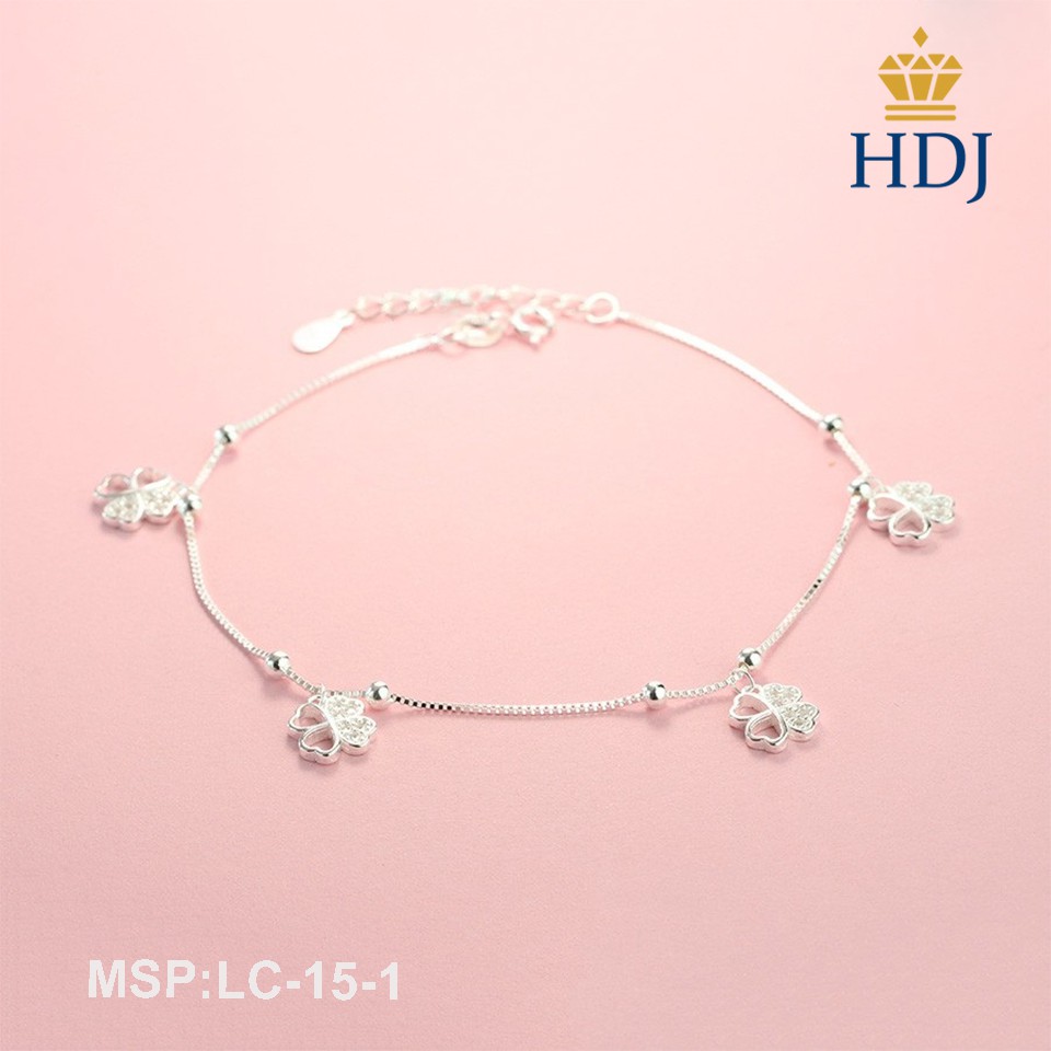 Vòng Đeo Chân,Lắc chân bạc nữ cỏ 4 lá may mắn trang sức cao cấp HDJ mã LC-15-1 Hàng Chính Hãng | BigBuy360 - bigbuy360.vn