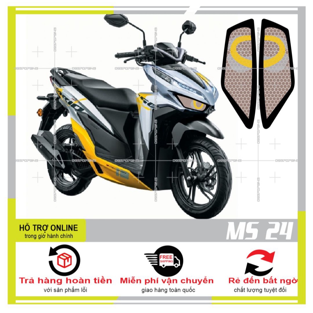 TEM DÁN ĐÈN SƯƠNG MÙ XE VARIO 2020 (DECAL TRONG SUỐT) MS 24 - SHINDECAL2