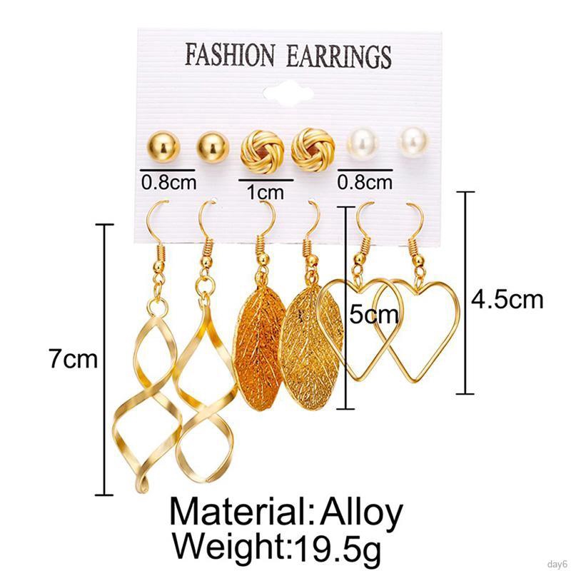 Day6 6 cặp bông tai tua rua sáng tạo phong cách Hàn Quốc