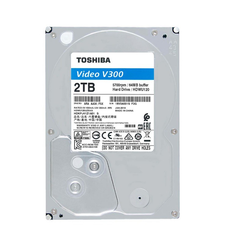 Ổ Cứng HDD Camera Toshiba 2TB HDWU120UZSVA - Hàng Chính Hãng