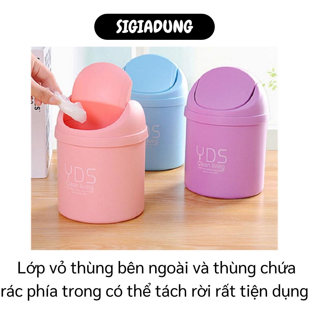 [SGD] Thùng Rác Mini - Thùng Đựng Rác YBS Nắp Lật Kích Cỡ Nhỏ Để Bàn Loại Tốt 9268