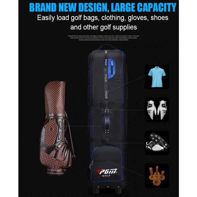 Cover túi gậy máy bay có khóa mã  - Extra Thick Golf Travelling Bag With Lock