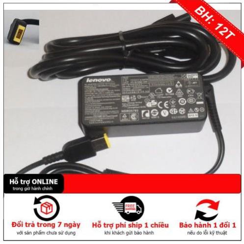 [BH12TH] Sạc Laptop Lenovo 19V 2.25A Chân USB Vuông - Adapter kèm dây nguồn - Zin New