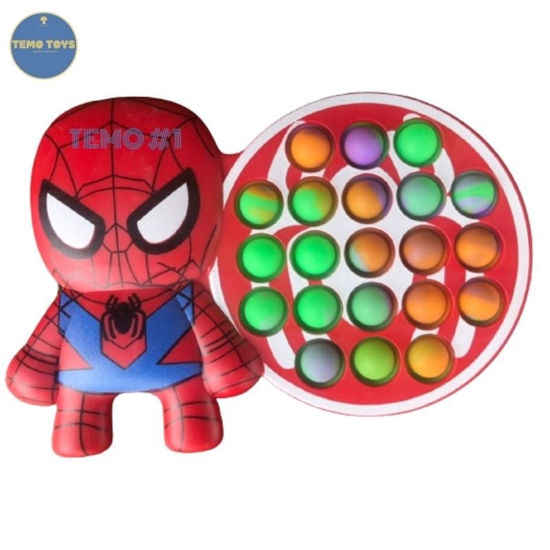 PopIt Fidget Toy, Đồ Chơi Pop It Siêu Nhân Bấm Nút Bóp Bóng Thông Minh Giảm Stress, Căng Thẳng Bằng Silicon An Toàn Temo