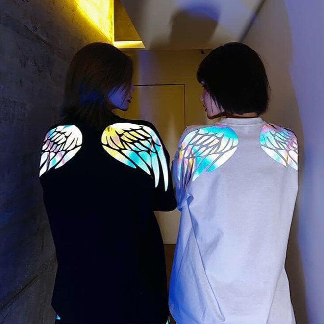 🌸Siêu Rẻ 💯  Áo thun tay lỡ cánh thiên thần phản quang (unisex) oversize CHẤT ĐẸP CÓ FREESHIP | BigBuy360 - bigbuy360.vn