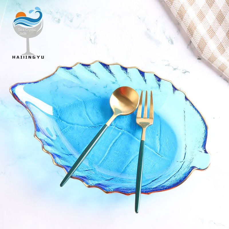 Đĩa Thủy Tinh Hình Chiếc Lá Phong Cách Nhật Bản Đơn Giản Sáng Tạo