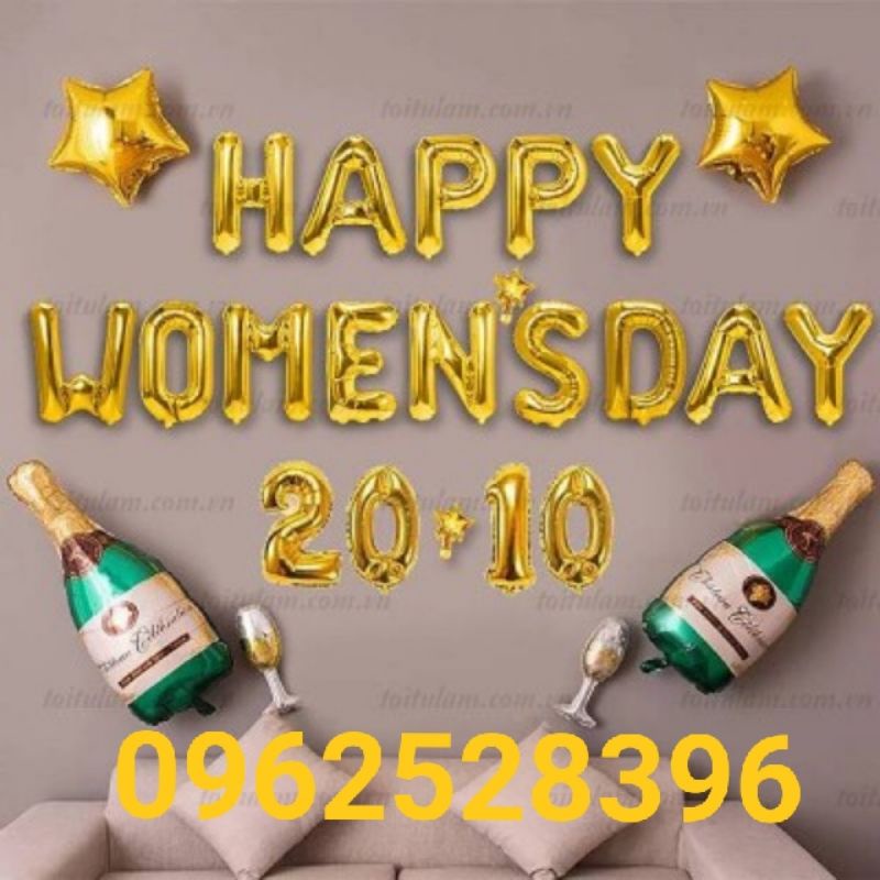 [ Tặng bơm tay và keo dán ] Sét bóng trang trí ngày 20.10 / 8.3