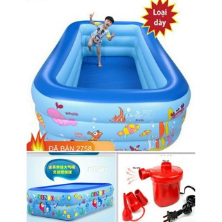 Bể bơi gia đình 1m8-2m1 -2m15 3 tầng(có kèm bơm điện)