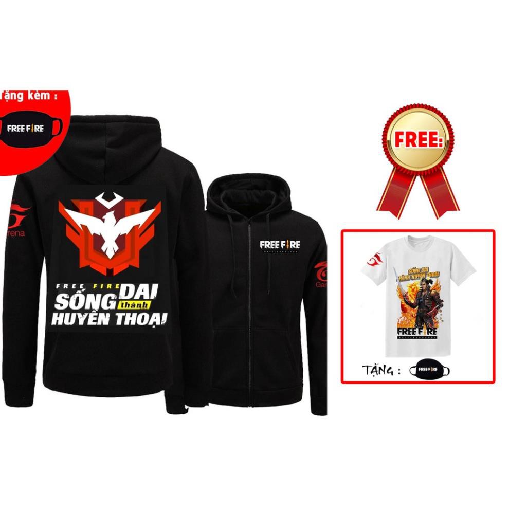 Mua áo khoác FREE FIRE tặng kèm áo thun + bịt mặt Freefire đẹp siêu ngầu giá rẻ nhất