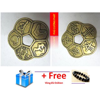 Đồng Tiền Hoa Mai bằng đồng thau(Mai Hoa Kim Tiền) - Phong thuỷ may mắn tài lộc phòng trừ tiểu nhân