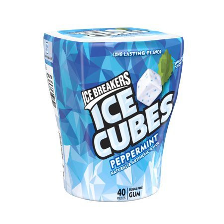 [Date T8/2021] Kẹo Singum Ice Cubes Peppermint Mỹ - Hủ 40 viên