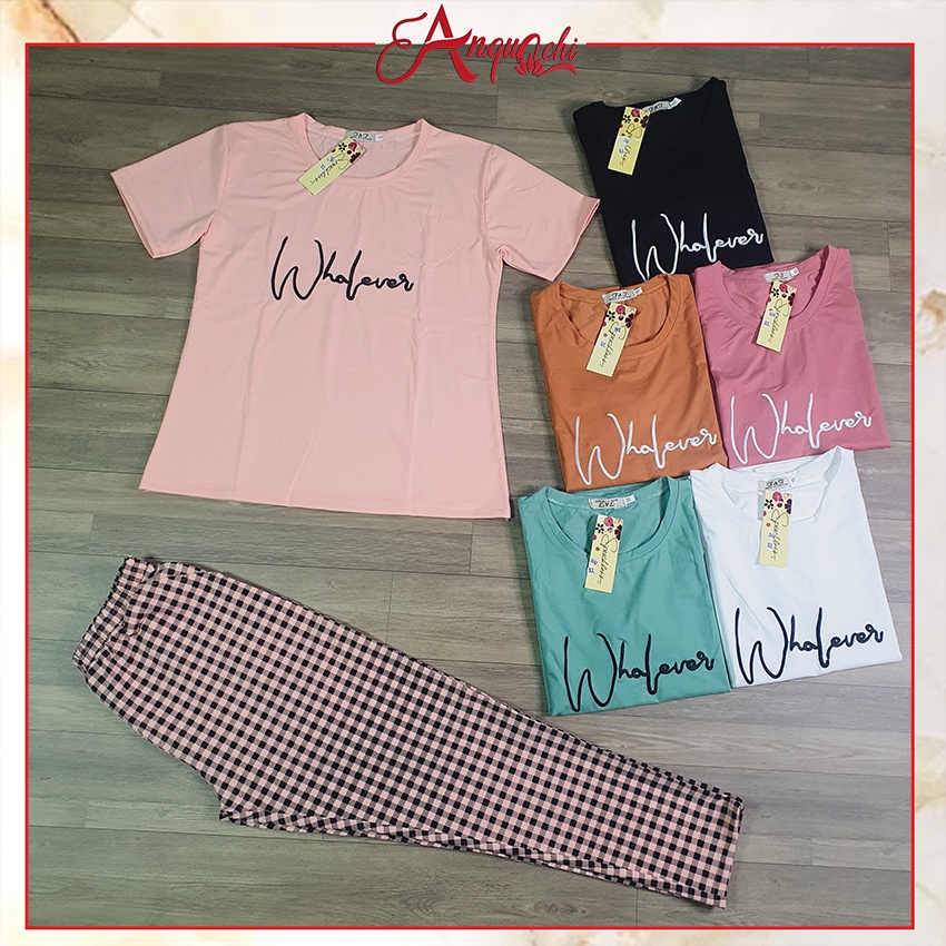 Đồ Bộ Nữ Mặc Nhà Anquachi Bigsize Đẹp Thun Cotton Nữ Mặc Ngủ Ở Nhà Dễ Thương Quần Dài Cute B-A038