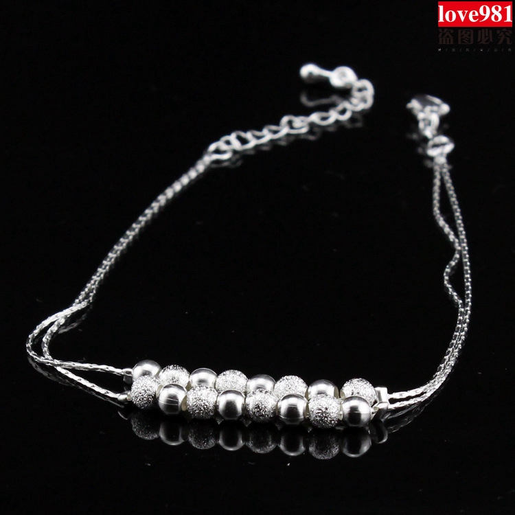 Vòng tay chuỗi 16 hạt mạ bạc có chuỗi xích mở rộng phong cách Hàn Quốc dành cho nữ | BigBuy360 - bigbuy360.vn