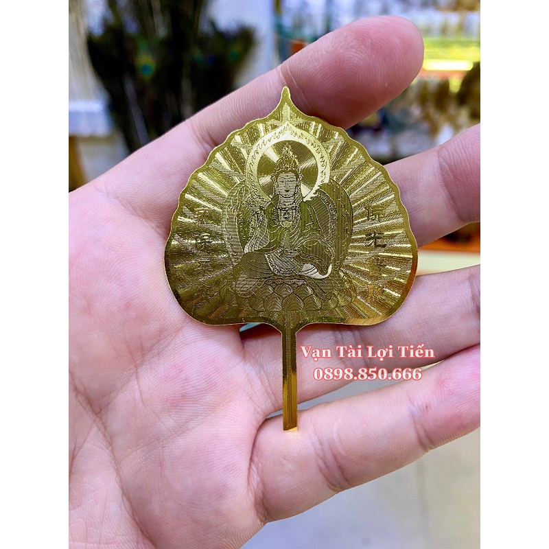 Lá Bồ Đề Quan Âm Bồ Tát Mạ Vàng May Mắn | BigBuy360 - bigbuy360.vn