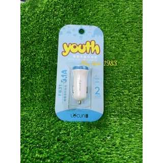 Tẩu Sạc Ô Tô 2 cổng usb chính hãng Lecun