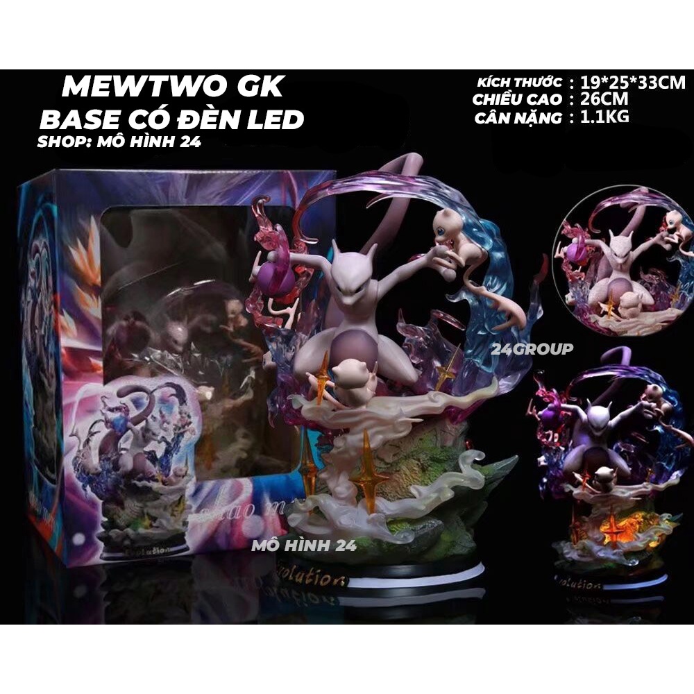 Mô hình nhân vật Pokemon GK size to thú evolution Charamander Bulbasaur gengar squitle blacephalon mewtwo huyền thoại