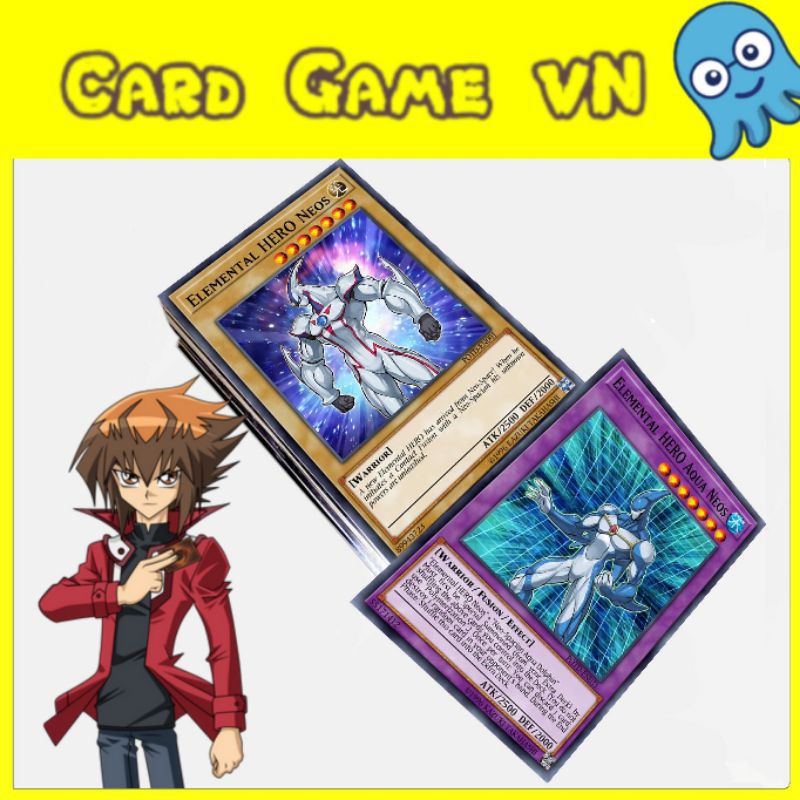 [BÀI IN] Bài YuGiOh - Bộ 63 lá bài Elemental Hero của YuKi Judai ( Part 1 ) - Card Game VN