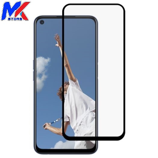 Kính cường lực bảo vệ màn hình ĐT OPPO Reno 5 full màn hình full keo - tặng bộ giấy lau kính trị giá 10K