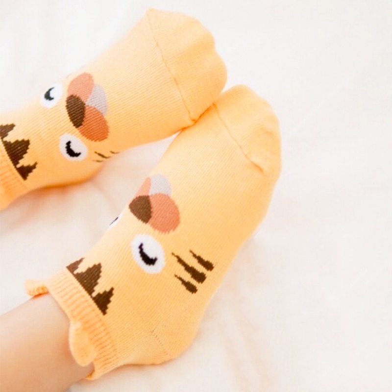 Tất cổ ngắn cho bé 0-36 tháng chống trượt Baby-S, Tất hình thú đủ màu sắc cho bé trai và bé gái – ST001