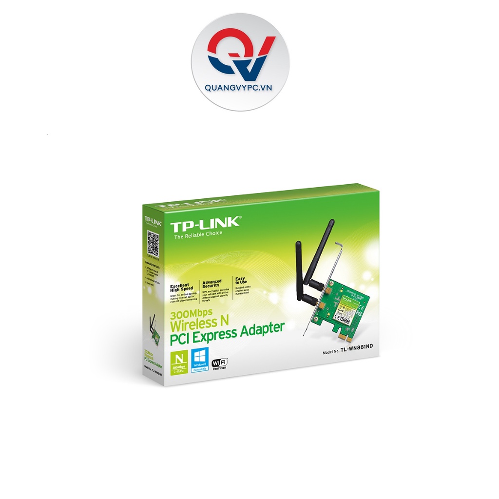 Card Wifi TP-Link WN881ND tốc độ 300Mbps khe PCI-Ex1