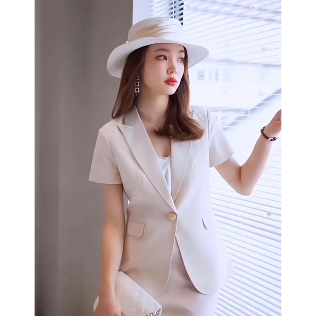 Áo blazer nữ ngắn tay mùa hè , áo vest nữ công sở  phong cách trẻ trung thanh lịch vải mềm form đẹp 7.Beautifful A96 | BigBuy360 - bigbuy360.vn