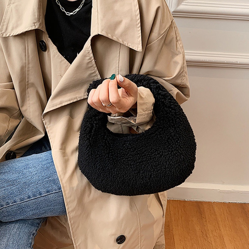Túi Xách Lông Nhung Màu Trơn Thời Trang Cho Nữ