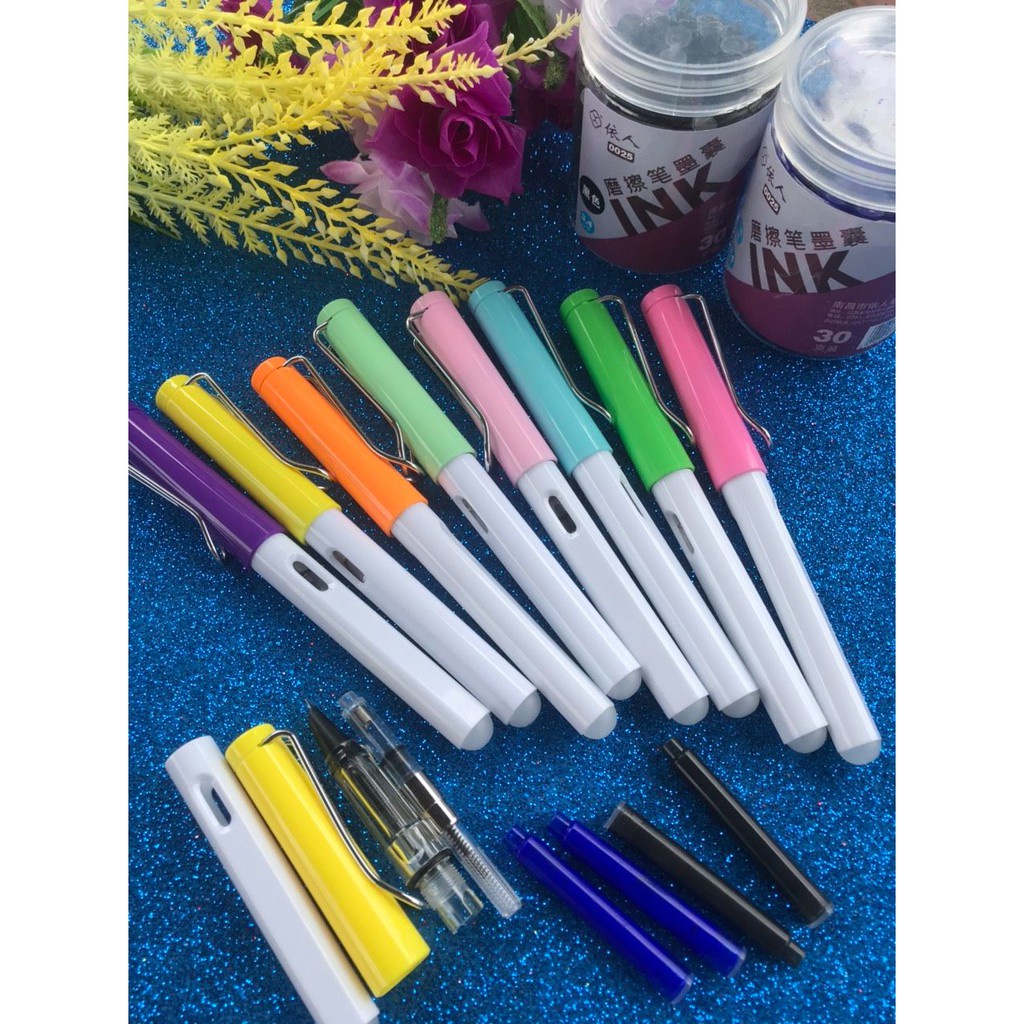 Bút máy T08 ngòi lá tre calligraphy tách đôi thanh đậm