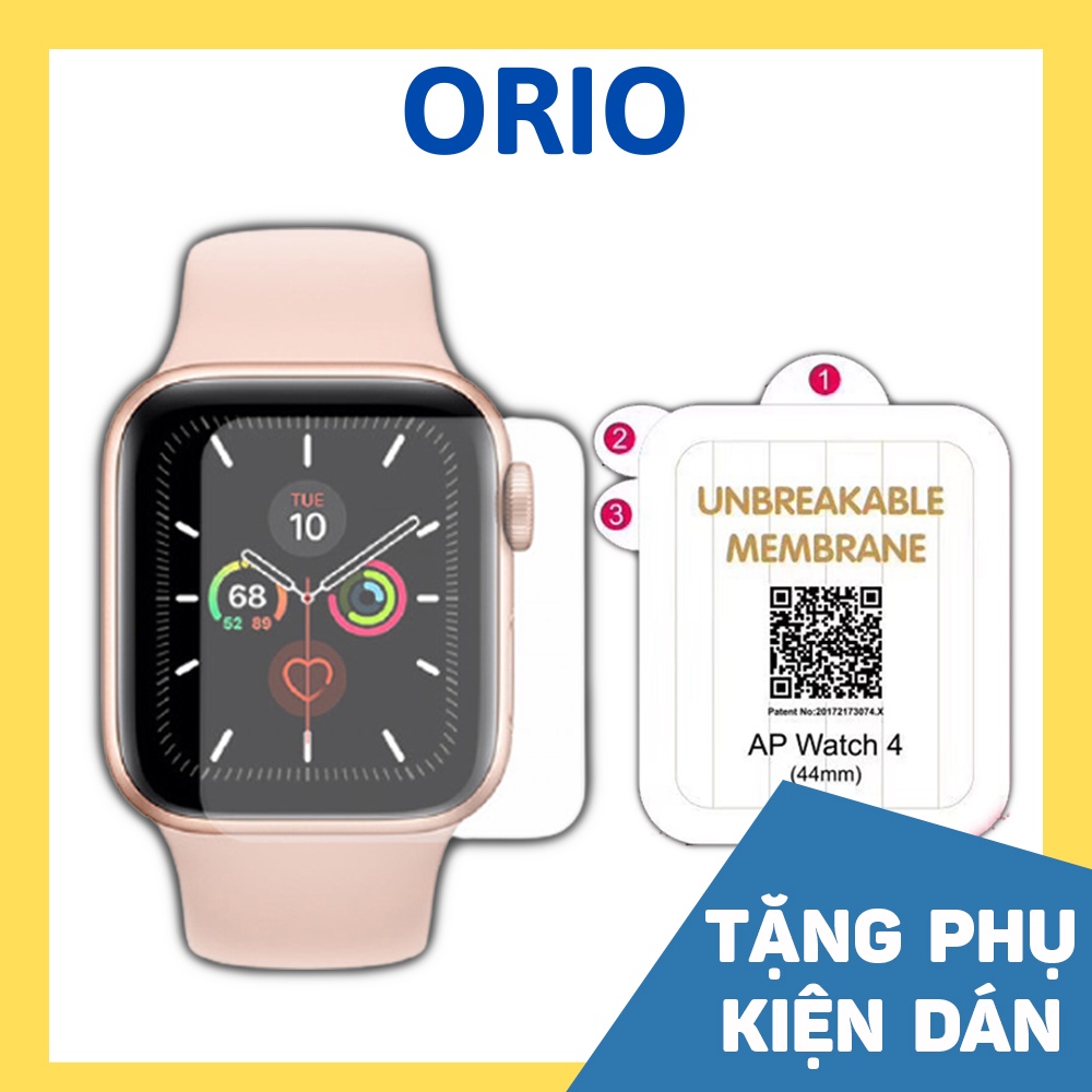 Miếng Dán dẻo PPF Apple watch Series SE/7/6/5/4/3/2/1 tự phục hồi trầy xước 38mm/40mm/42mm/44mm - ORIO AW09