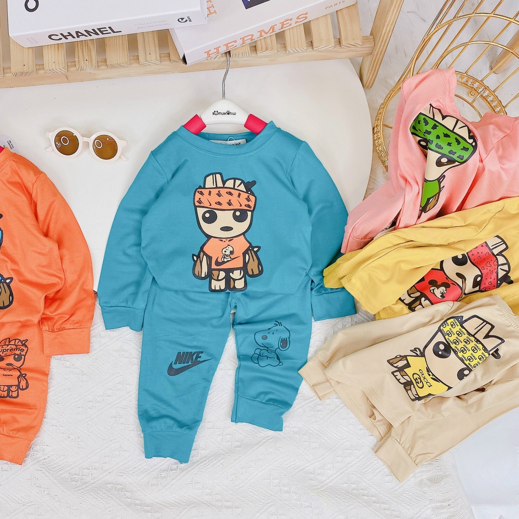 [SALE] Bộ Quần Áo Bé Gái, Bé Trai Minky Mom Vải Thun Lạnh Vệ Binh Thiên Hà, Bộ Dài Tay Cho Bé Mặc Thu Đông MKMTD2161