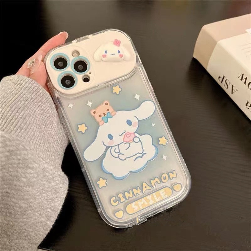 Ốp Điện Thoại Hình Chó / Mèo Gắn Gương iphone 15 promax14 pro max 14 plus 14 pro 13 pro max 12 pro max 11 x xsmax xr