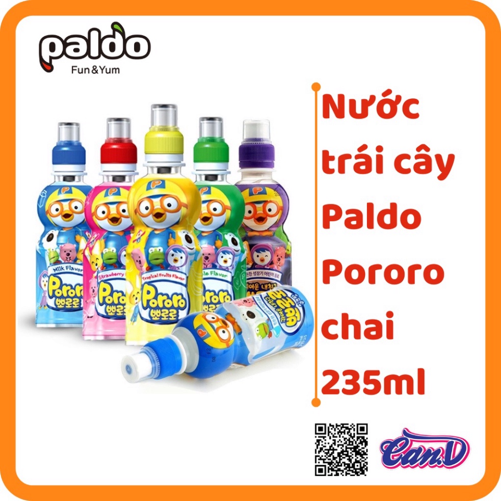 (5 vị) Nước trái cây Paldo Pororo chai 235ml Xả Kho