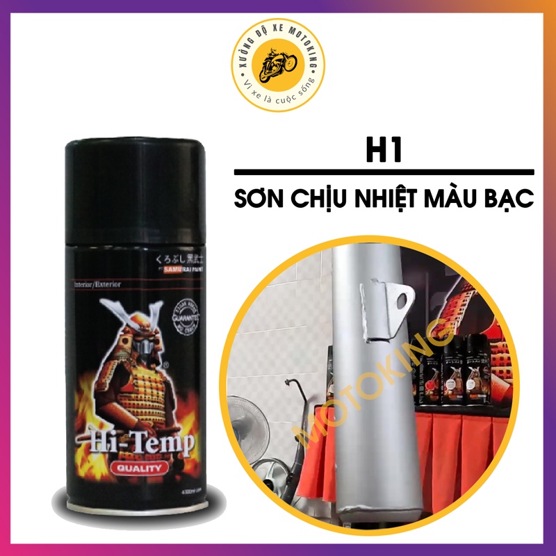 Sơn chịu nhiệt H2 & H1 - Sơn pô xe máy - Sơn xịt Samurai Samurai