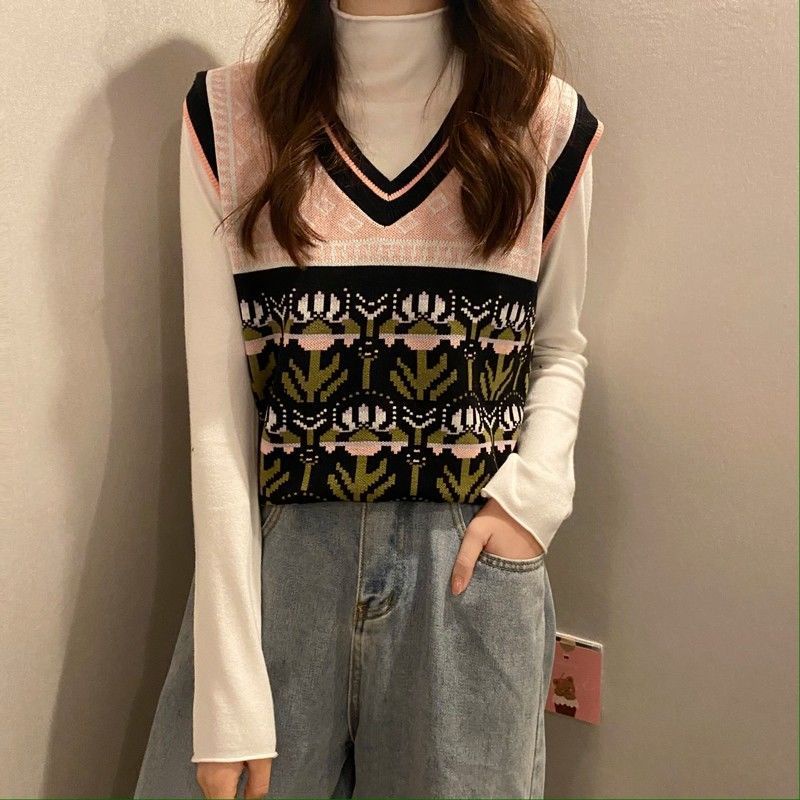 Áo len nữ không tay cổ chữ V mới | BigBuy360 - bigbuy360.vn