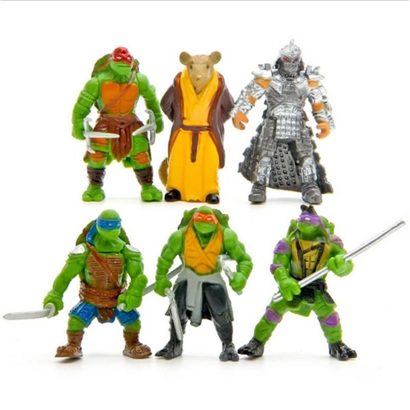 Set 6 Mô Hình Nhân Vật Ninja Rùa Dễ Thương