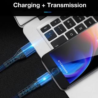 1m Leaf Shape Braided Fast Charging Cable Micro USB Type-C Lightning Data Line For Android iPhone