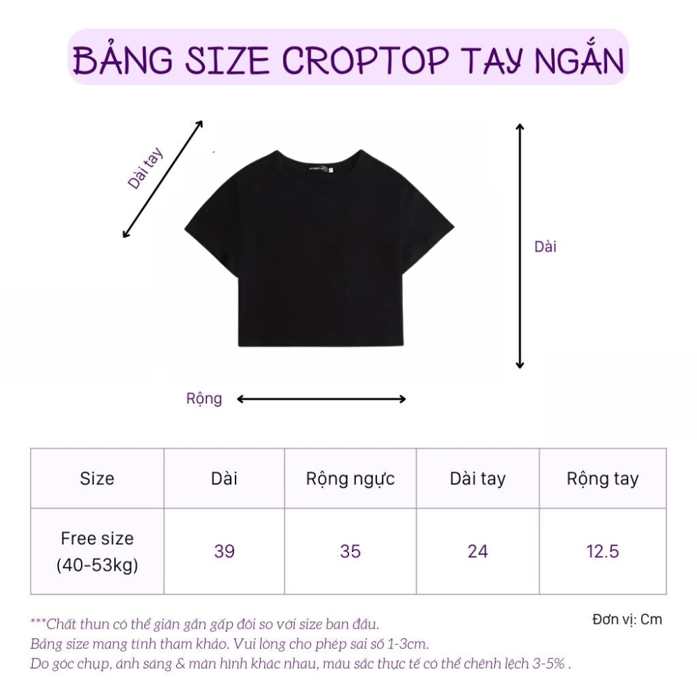 Áo croptop nữ cổ tròn áo ôm body tay ngắn chất vải dày dặn croptop trơn dáng basic đen trắng cá tính sexy 23thang9
