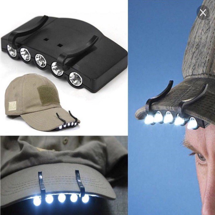 ĐÈN 5 LED GẮN NÓN LƯỠI TRAI - DIY252