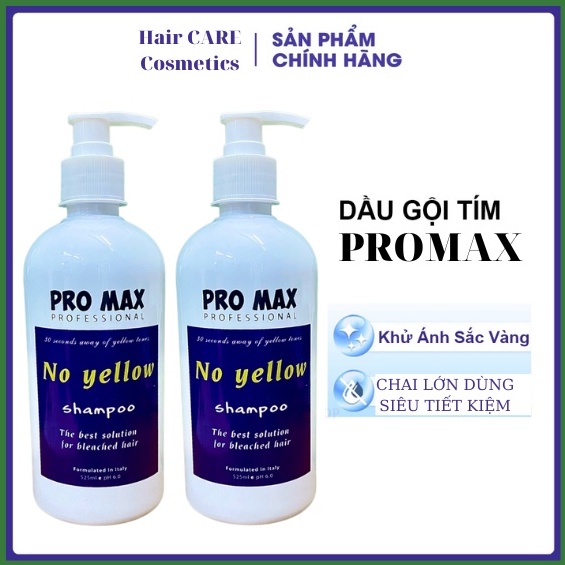 Dầu gội tím Promax, dầu gội khử vàng và giữ màu dành cho tóc tẩy nhuộm màu thời trang | Shop