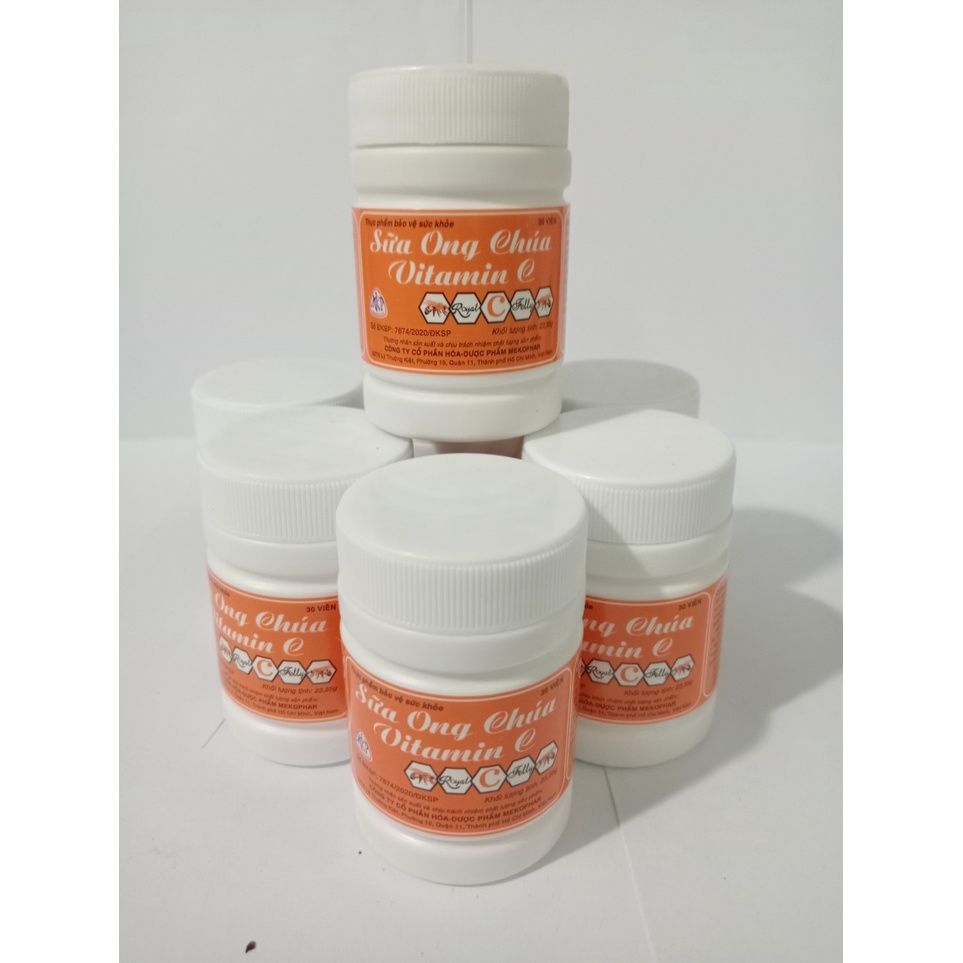 Viên kẹo  ngậm SỮA ONG CHÚA VITAMIN C Lọ 30 viên hỗ trợ tang cường sức đề kháng cho cơ thể