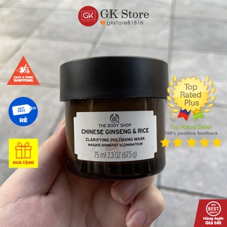 The Body Shop Chinese Ginseng & Rice Clarifying Polishing Mask Nhiều Dung Tích- Mặt Nạ Tẩy Da Chết Làm Sáng Da
